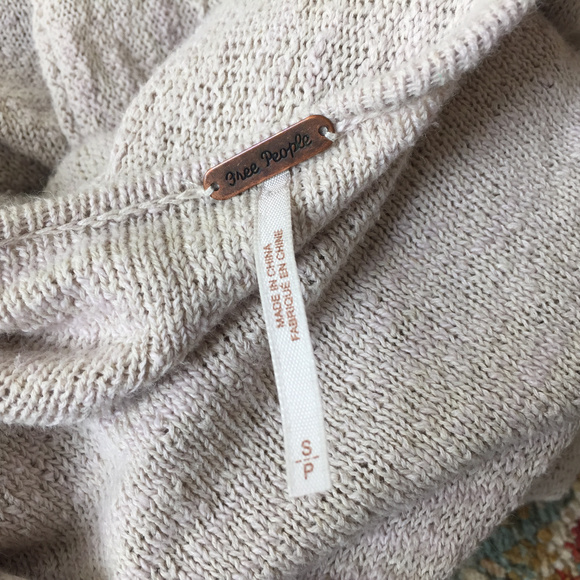 Free People S Gotham Wrap Sweater Cream Anthro - Picture 5 of 6